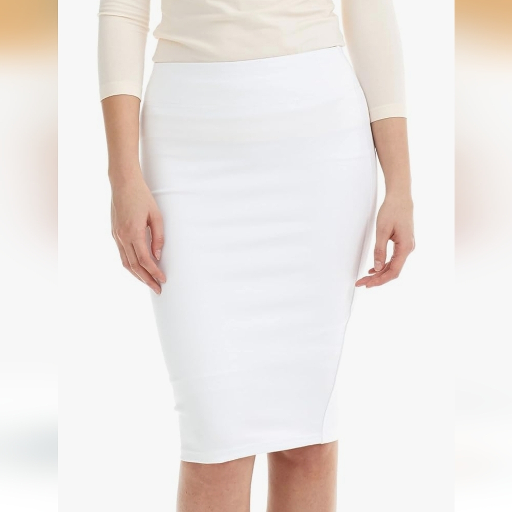 Esteez Classic White Pencil Skirt, Size 0
